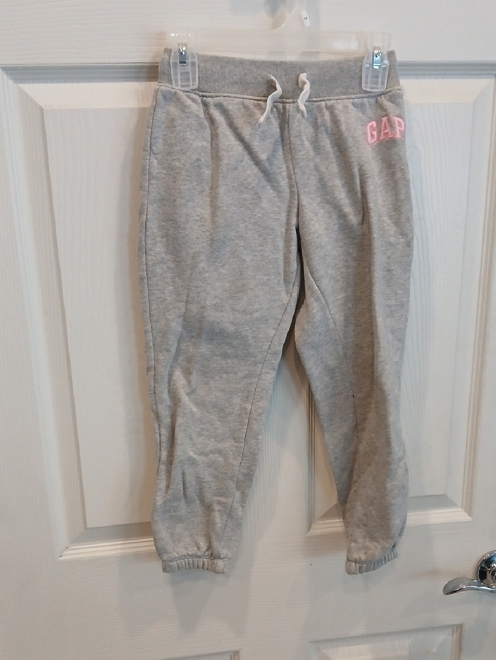 5/25 GAP Gray Sweat Joggers with Pink Logo